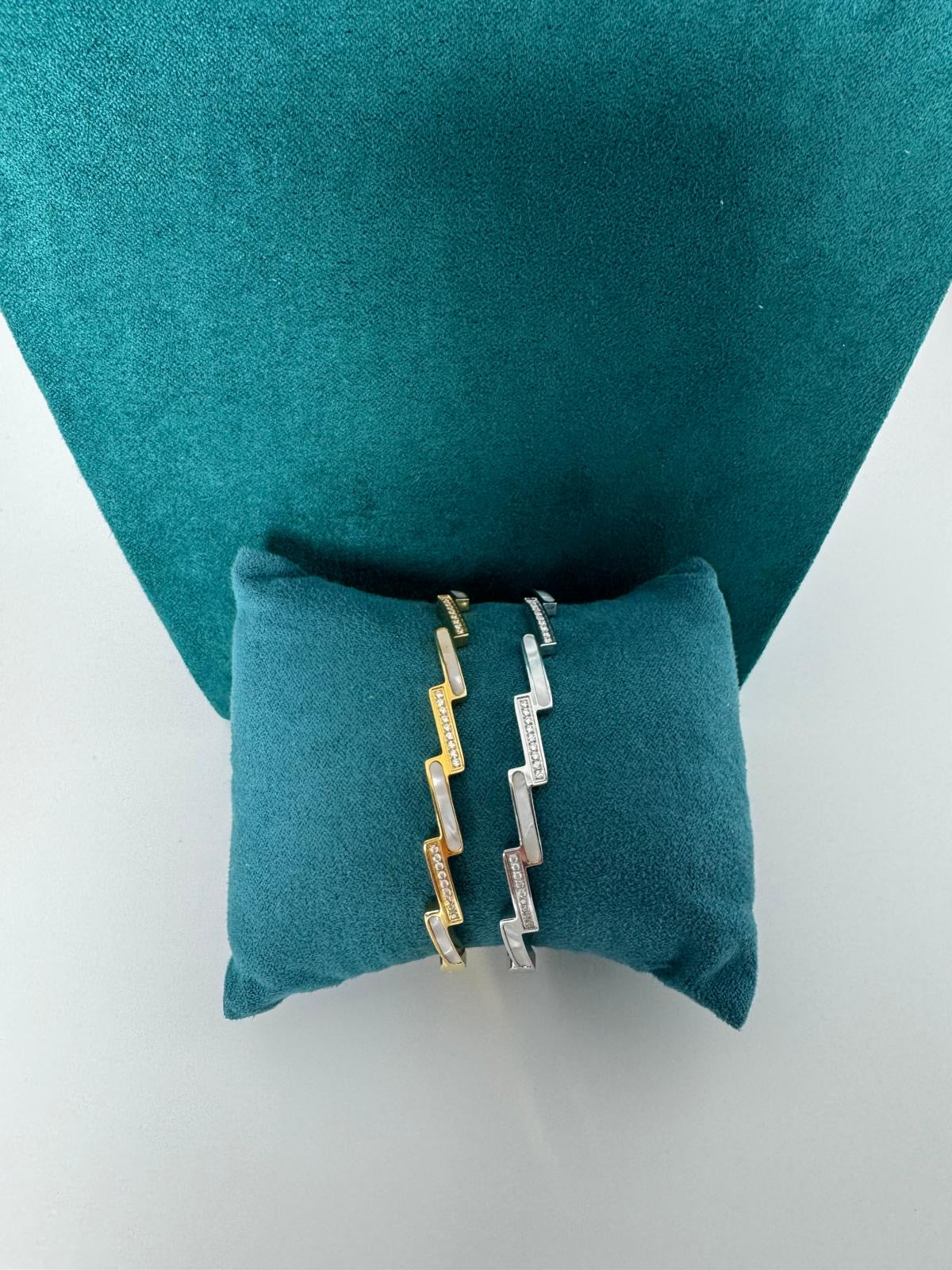 Brazalete doble tono moderno