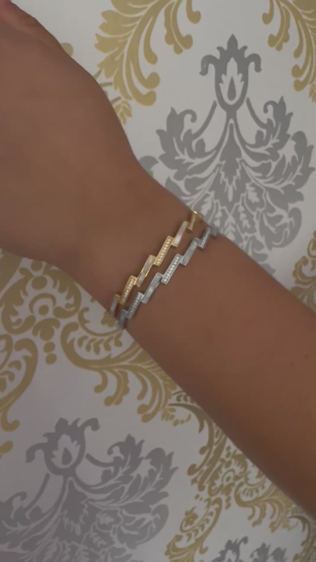 Brazalete doble tono moderno